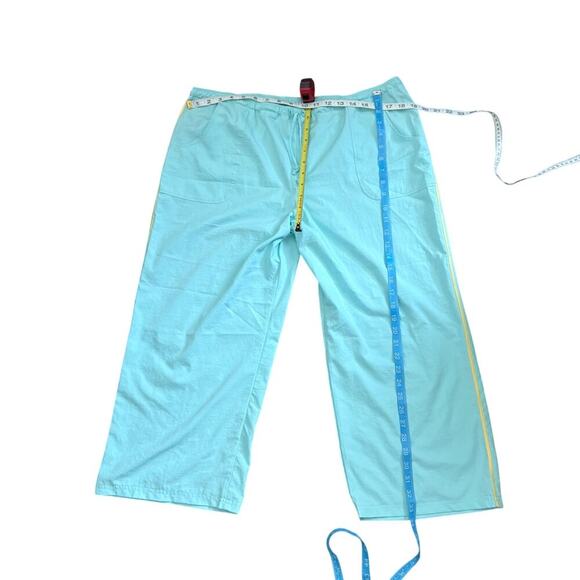 New York & Company aqua lounge pants XL wide leg drawstring stripe - Picture 4 of 5